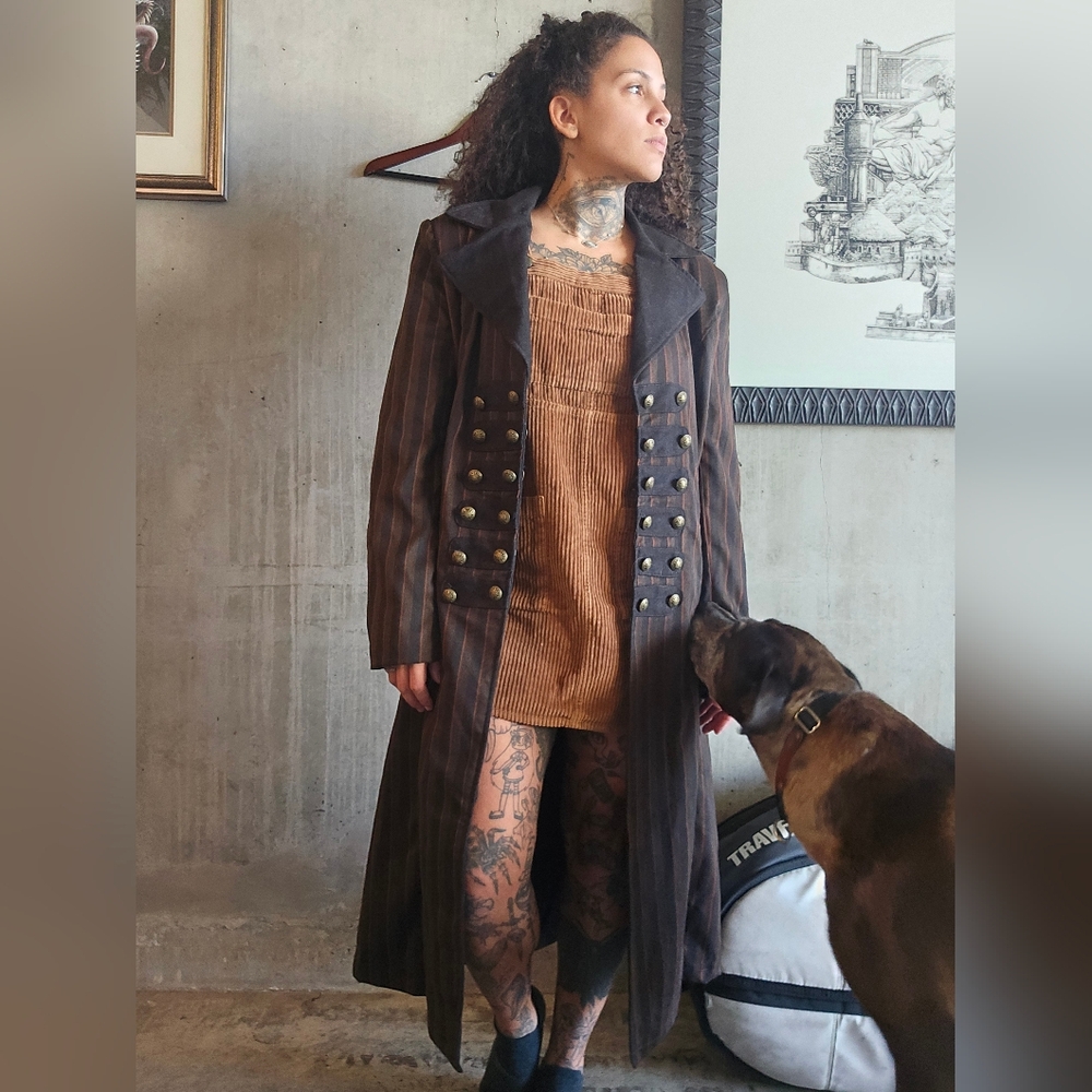 Steampunk Long Jacket Costume Size M